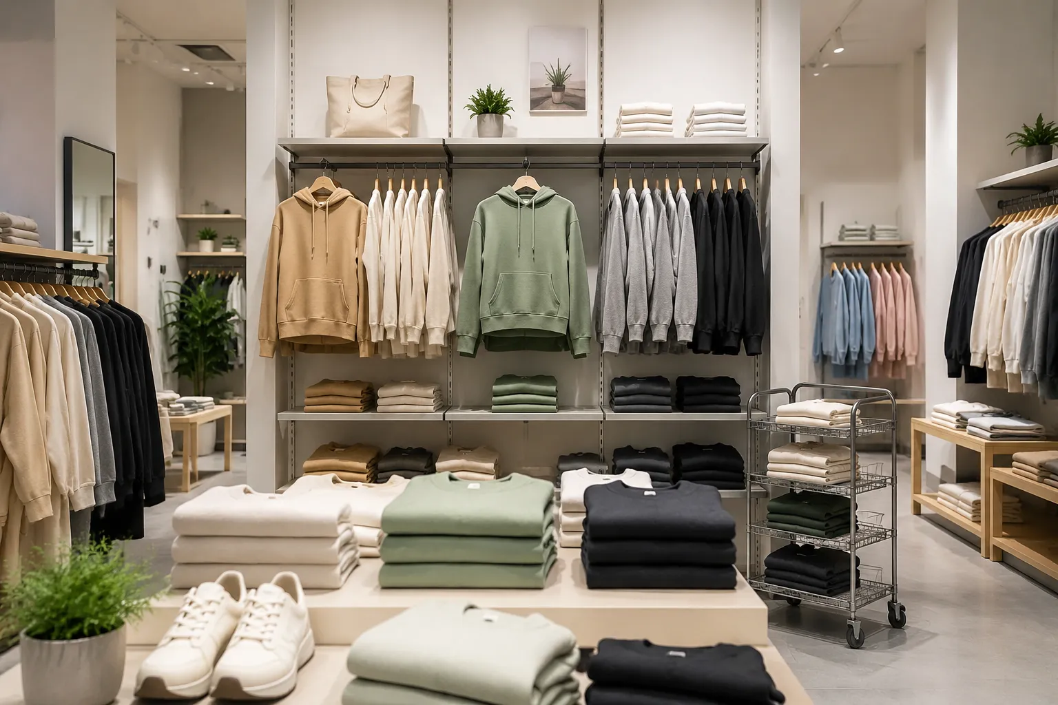 Retail product-focus display showing hierarchy, depth, fixtures, and replenishment considerations